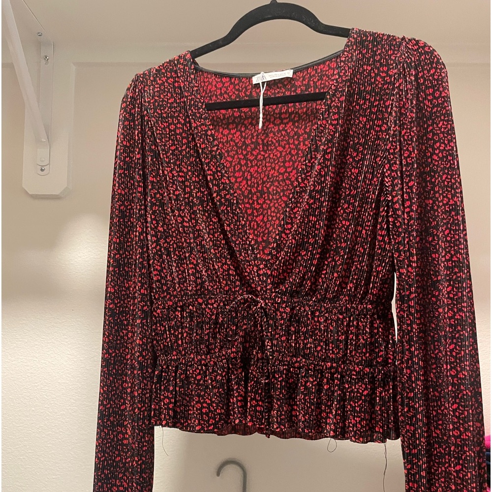 Red & Black blouse